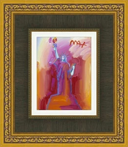 Peter Max 2017 Statue of Liberty Ver I #98 Original Painting w COA 49K Appraisal - Picture 1 of 4