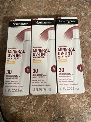 Neutrogena Purescreen Mineral Tinte UV Líquido Facial Color Profundo 09/2024^ LOTE DE 3 Foto 1 de 2