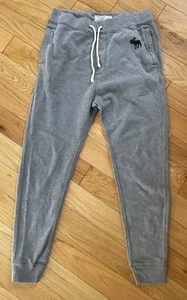 Abercrombie & Fitch Sweatpants Womens M Gray Jogger Y2K Moose Logo - Picture 1 of 3