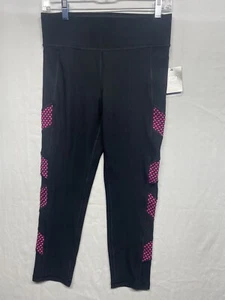 ACTIV8 Performance Activewear Leggings Black/pink Wicking Size Medium - Picture 1 of 8