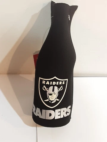 OAKLAND RAIDERS BOTTLE HOLDER COOZIE KOOZIE COOLER WITH ZIPPER Cover