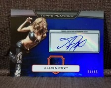 Autographed Alicia Fox 2010 Topps Platinum Blue Card #125 #d 66/99 WWF/NXT/AEW