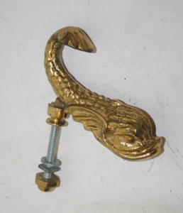 Vintage Solid Brass Fish Door Knocker in VGC (DEB26) - Picture 1 of 4