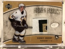 2005/06 UPPER DECK ICE FROZEN FABRICS SIDNEY CROSBY 3 COLOR PATCH /50 SUPER RARE