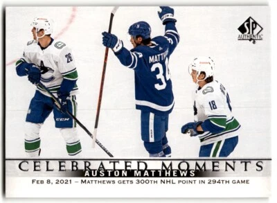 2020-21 SP Authentic Celebrated Moments Auston Matthews #116 Toronto Maple Leafs - Image 1 of 2