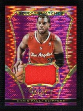 2013-14 Panini Select Select Swatches Purple Prizm 10/60 Chris Paul #86