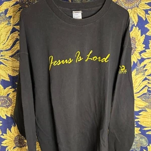 Vintage 2003 Jesus Is Lord Long Sleeve Tee | Delta Pro Weight | 2XL - Picture 1 of 6