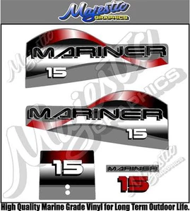 MARINER - 15hp - OUTBOARD DECALS - Picture 1 of 1