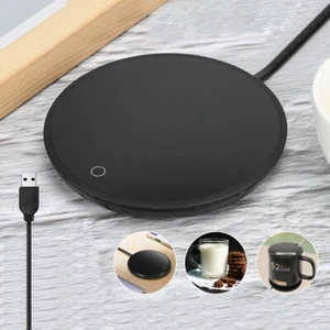 USB Electric Coffee Mug Warmer Tea Milk Cup Heater Pad Heating Plate Office Home - Picture 1 of 19