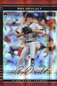 2002 Bowman Chrome X-Fractors Houston Astros Baseball Card #79 Roy Oswalt/250