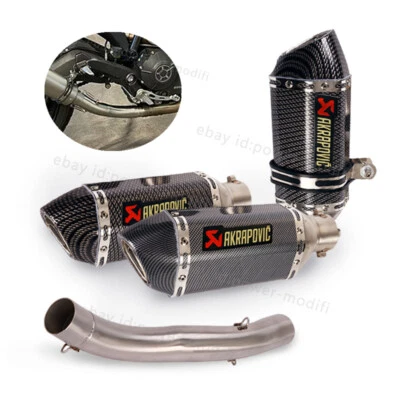 Silenciador de escape Scrambler 800 821 para Ducati Monster 797 2017-2023 tubo de enlace medio Foto 1 de 4