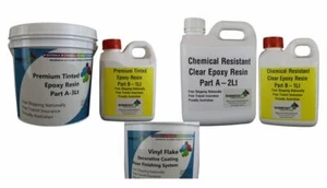Epoxy Flake Floor Garage Alfresco Undercover Complete Kit 20sqm Easy DIY SHIMI - Picture 1 of 39