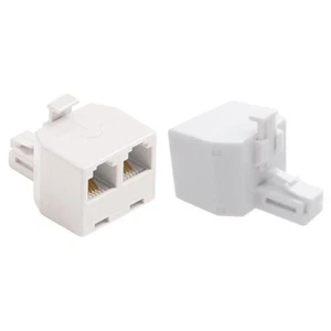 Lot10 RJ11 2 Wege/Klinke/Anschluss Y Kabel/Schnur/Draht Splitter, Telefon/Telefon 6P4C {WEISS - Bild 1 von 1