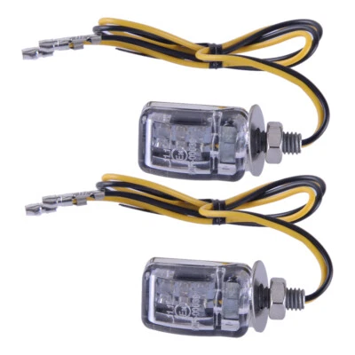 2Pcs Universal LED Mini Turn Signal Indicator Light for Motorcycle Scooter hm Foto 1 de 4