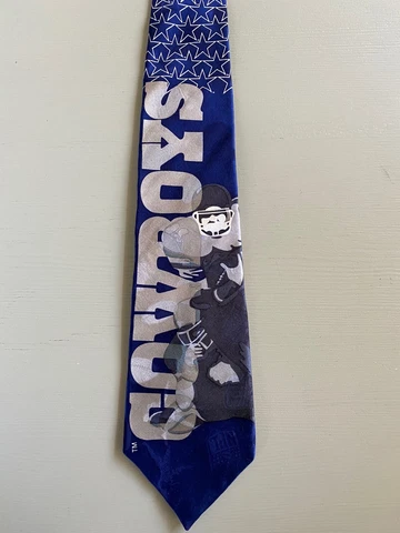 Vintage Dallas Cowboys Team NFL Tie Silk Blue Cover