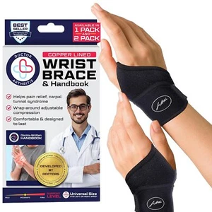 Doctor Developed Wrist Brace, Wrist Wraps for Carpal Tunnel Arthritis, Ten - Picture 1 of 8