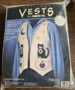 Dimensions Applikation Weste Set Country Kitten Vintage - Bild 1 von 4