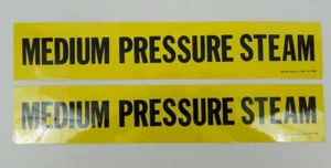 Sticker Medium Pressure Steam Yellow Lot of 2 - Picture 1 of 5