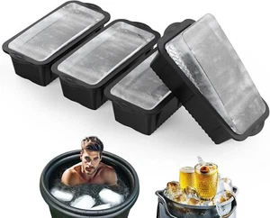 4-Pack Large Ice Block Molds - 9.2lb Silicone, Ice Plunge Tub Accessories - Picture 1 of 6