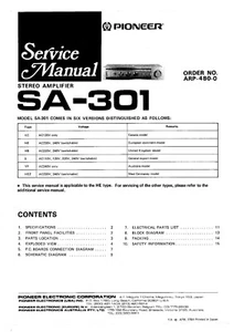 Service Manual-Anleitung für Pioneer SA-301  - Picture 1 of 1