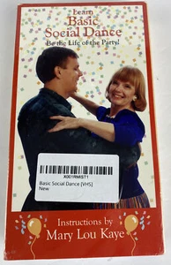 Basic Social Dance VHS Instructions by Mary Lou Kaye NEW Sealed - Picture 1 of 9