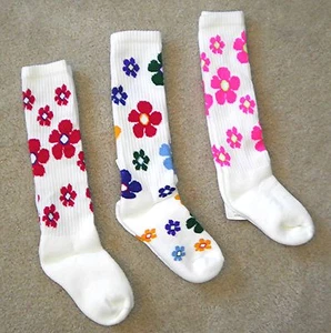 Girls FLOWER Power Sports Soccer Softball SOCKS Cleats Shoes 10-11-12-13-1-2-3-5 - Picture 1 of 1