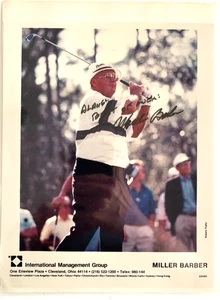 MILLER BARBER IN FULL SWING AUTOGRAPHED / SIGNED VINTAGE GOLF PHOTO C6 - Picture 1 of 2