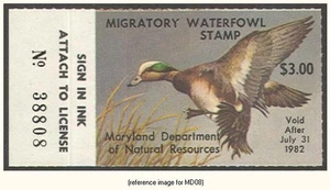 HALFPRICEDUCK Maryland Duck Stamp 1981 $3.00 mint w/tab - Picture 1 of 1