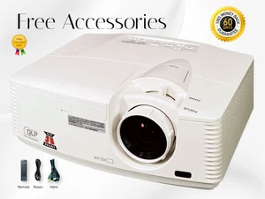 4200 ANSI DLP Projector Bright Contrast HD HDMI - Up to 300" Display - Picture 1 of 11