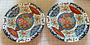 2 Gumps Kiku Imari Japan Chrysanthemen Coupe Essteller 2er Set 11 Zoll - Bild 1 von 4