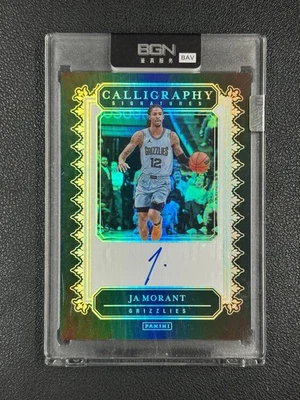 2024-25 Panini каллиграфия подписи Ja Morant авто одна карта SSP вставить! #Z - Изображение 1 из 2
