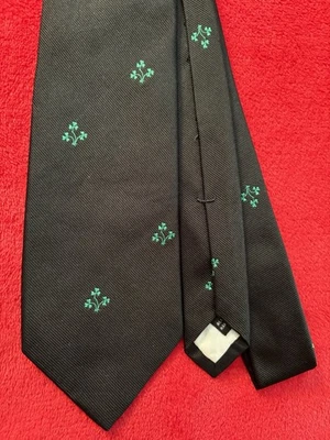 Corbata de seda pura hecha a mano Ben Silver Irish Rugby Football Union 3,25" W x 60" L nueva sin etiquetas Foto 1 de 4