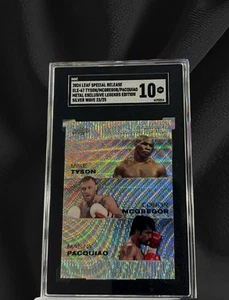Mike Tyson/Conor McGregor/Manny Pacquiao 2024 Leaf Metal Wave Silver  /25 - Picture 1 of 1