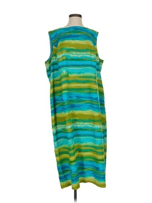 Spenser Jeremy Women Green Casual Dress 24 W Petites - Image 1 of 4