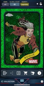 Marvel Collect - Topps Chrome Rogue 99cc LEGENDARY *DIGITAL* - Picture 1 of 2