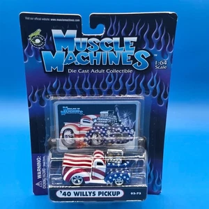 Muscle Machines '40 Willys Pickup Stars n Stripes 02-73 1:64 scale - Picture 1 of 4