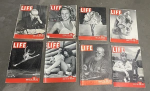 Lot of 8 LIFE Magazines 1940's 1944 Issued A Letter to the Gi's Portrait Show - Picture 1 of 22