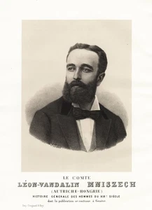 Leon Mniszech Polish-Ukrainian nobleman Ukraine Portrait Litho 1880 - Bild 1 von 1