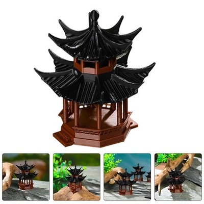  Aquarium Fish Tank Landscape Decoration Bridge Pavilion Ornaments - image 1 of 4