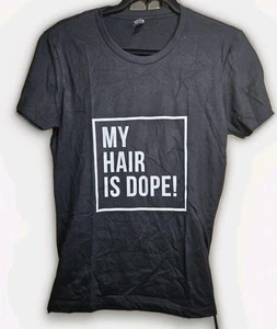 My Hair Is Dope Damen Gr. L schwarz Next Level T-Shirt Box Logo  - Bild 1 von 5