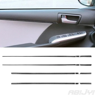 12Pcs For Toyota Camry 2012-14 Carbon Fiber Interior Door Panel Cover Trim Strip - image 1 of 4