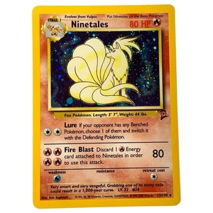 Ninetales 013/130 Base Set 2 Holo Rare Pokémon WOTC Vintage Card - Picture 1 of 4