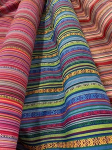 Mexican Stripes Fabric by the 1/2 Metre* Rhumba Fushia Salsa Blue Mambo Pink - Picture 1 of 13