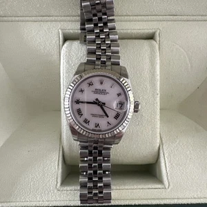Women’s Rolex Date-just Light Pink Mother Of Pearl Face 31mm 2007 Fluted Bezel - Picture 1 of 7