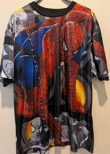 Vintage 2004 Spider-Man 2 AOP Graphic Shirt 2XL Dri-FIT Tobey Maguire ~ W3 - Bild 1 von 5
