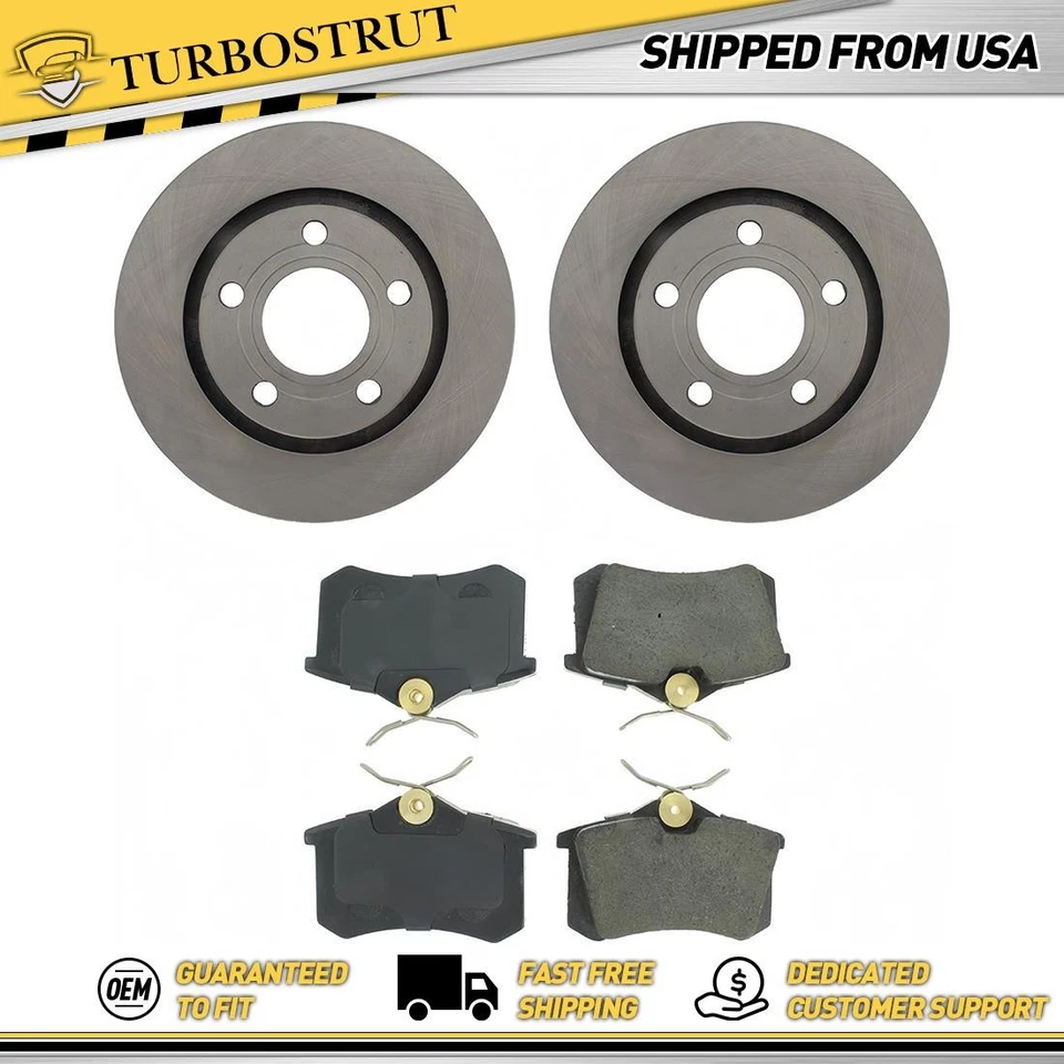 Kit de pastillas de freno rotores de freno traseros OE para Audi A8 2000 3,7 L garantía de por vida Foto 1 de 2