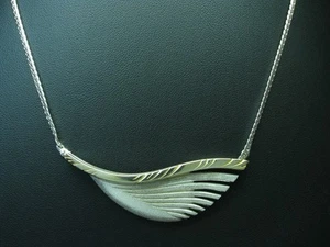 925 Argento Sterling Collier / Vero Argento/Parzialmente Dorato/40,0cm/14,4g - Foto 1 di 3