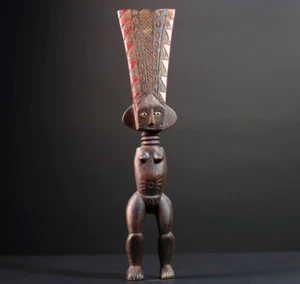 Afrikanische Stammes Statue Baule handgeschnitzt Holz Fruchtbarkeit Dekor Skulptur Kunst - G5508 - Bild 1 von 24