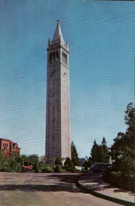 Chrom Postkarte Campanile Universität Berkely Kalifornien CA Union 76 Öl UNP - Bild 1 von 2