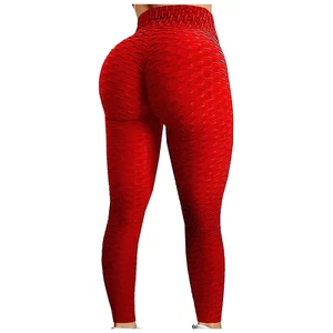 Women'S Bubble Hip Lifting Exercise Fitness Running High Waist Yoga Pants - Picture 1 of 26